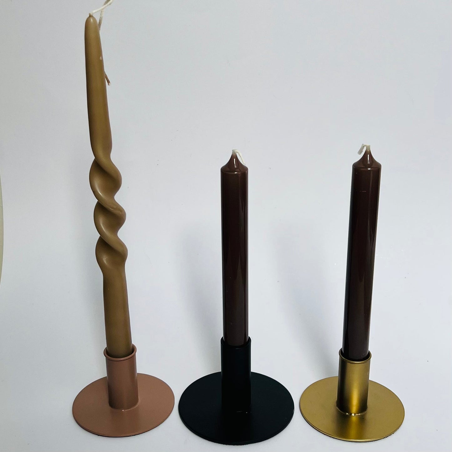 Kaarsenhouder Rond - Nude/ Roze