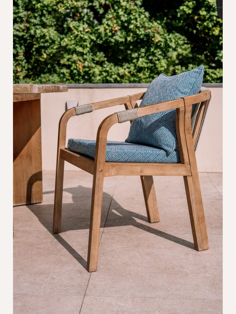 LAZE sierkussen 'Maze' aqua - diverse maten