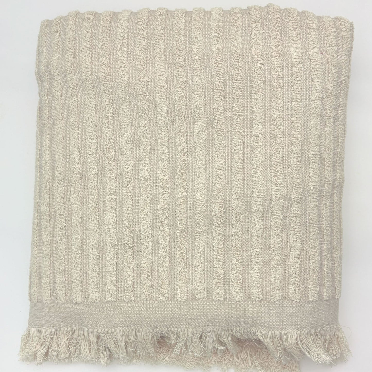 Hamamdoek Badstof Stripes - Zand - 90x190cm