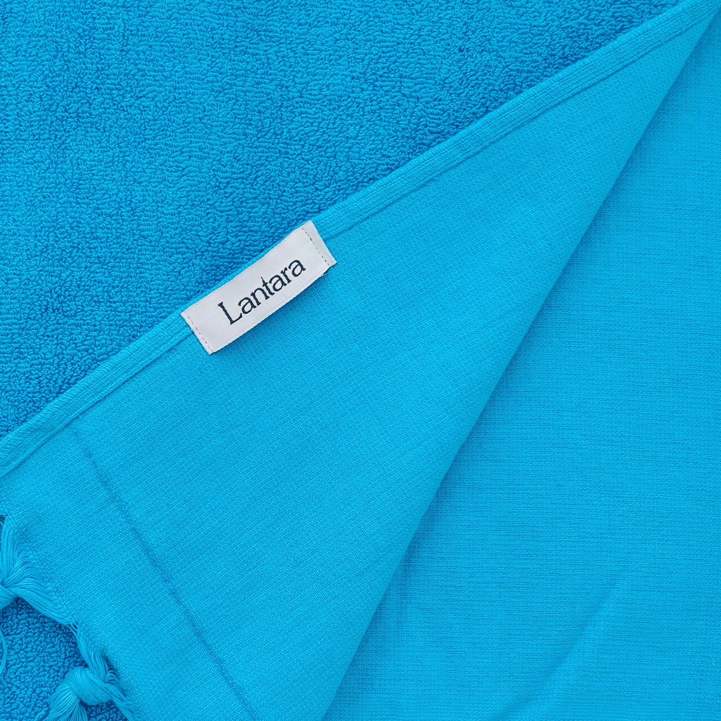 Hamamdoek Badstof - Turquoise Blauw - 90x206cm