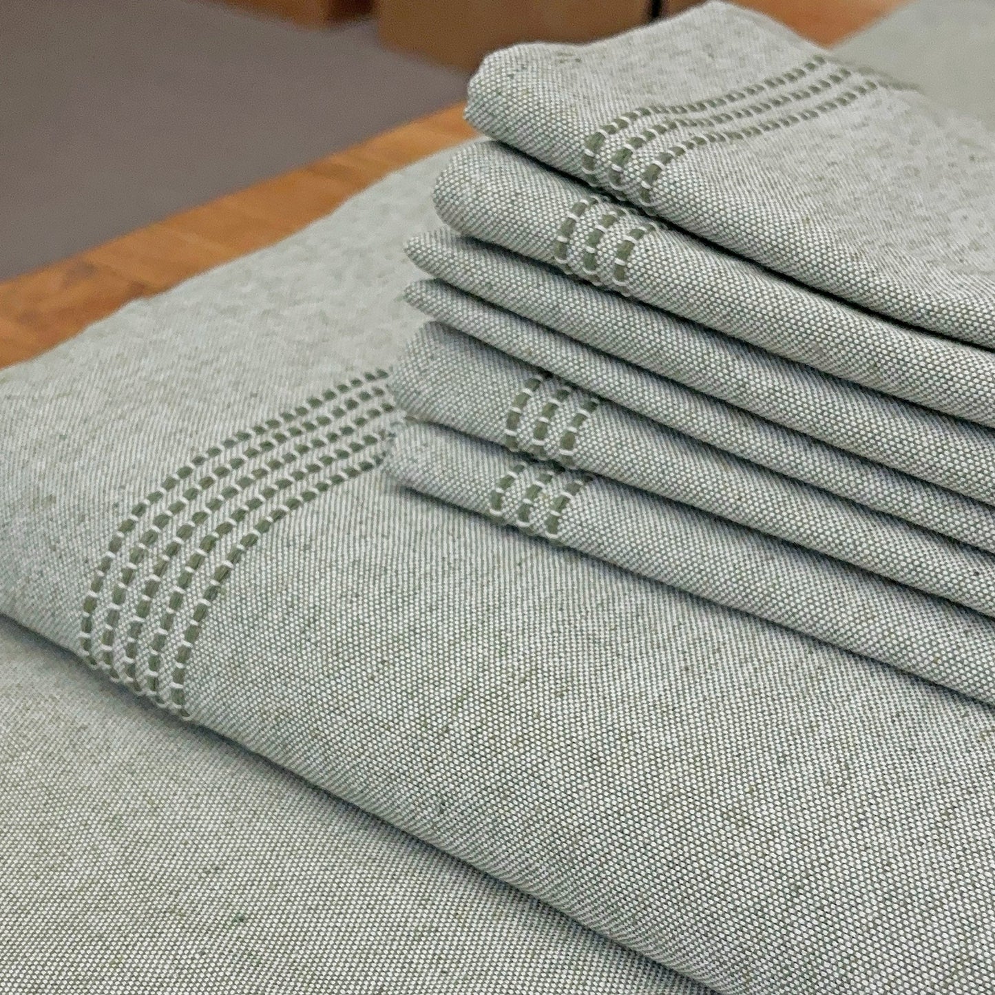 Tafelkleed - Katoen - Olijfgroen - 150x300cm