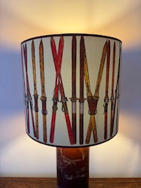 lampenkap Vintage Ski's / dia / dia 30 / H26 cm