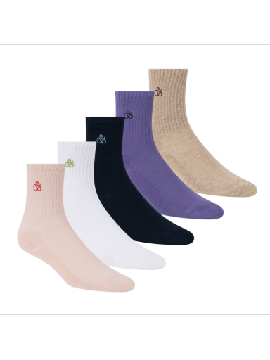 5PK WOMENS 1/2 TERRY GIFT BOX CREW