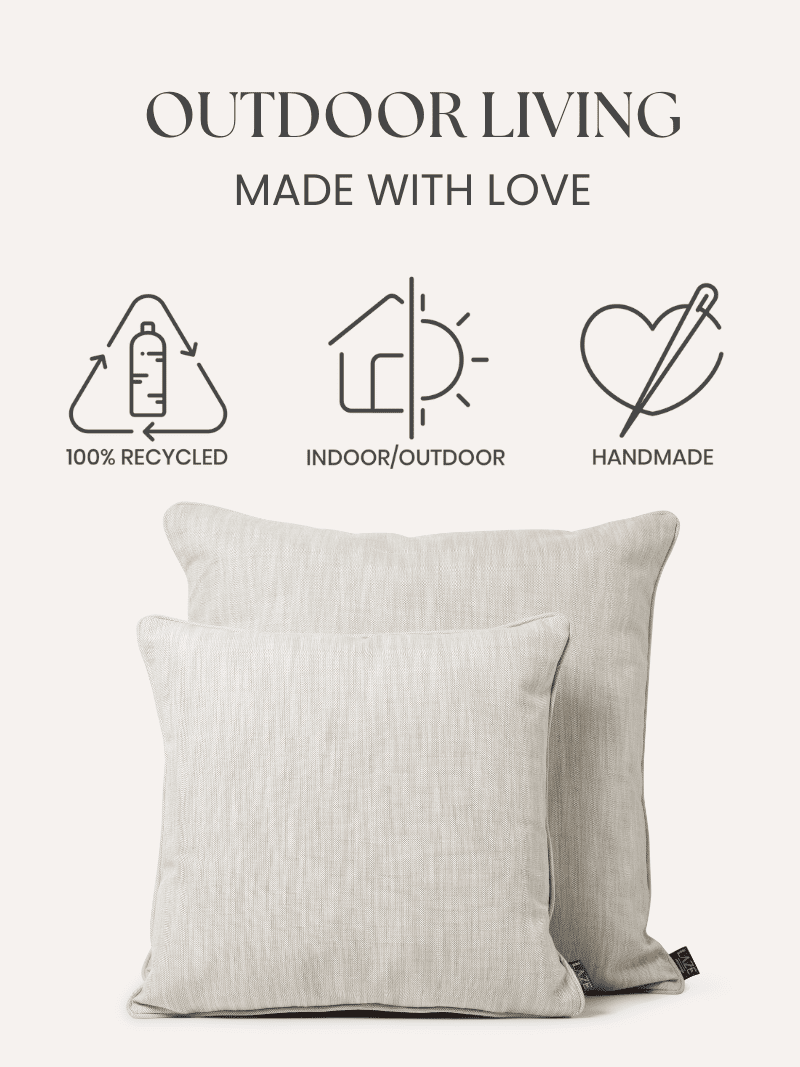 LAZE sierkussen 'Misty' beige - diverse maten