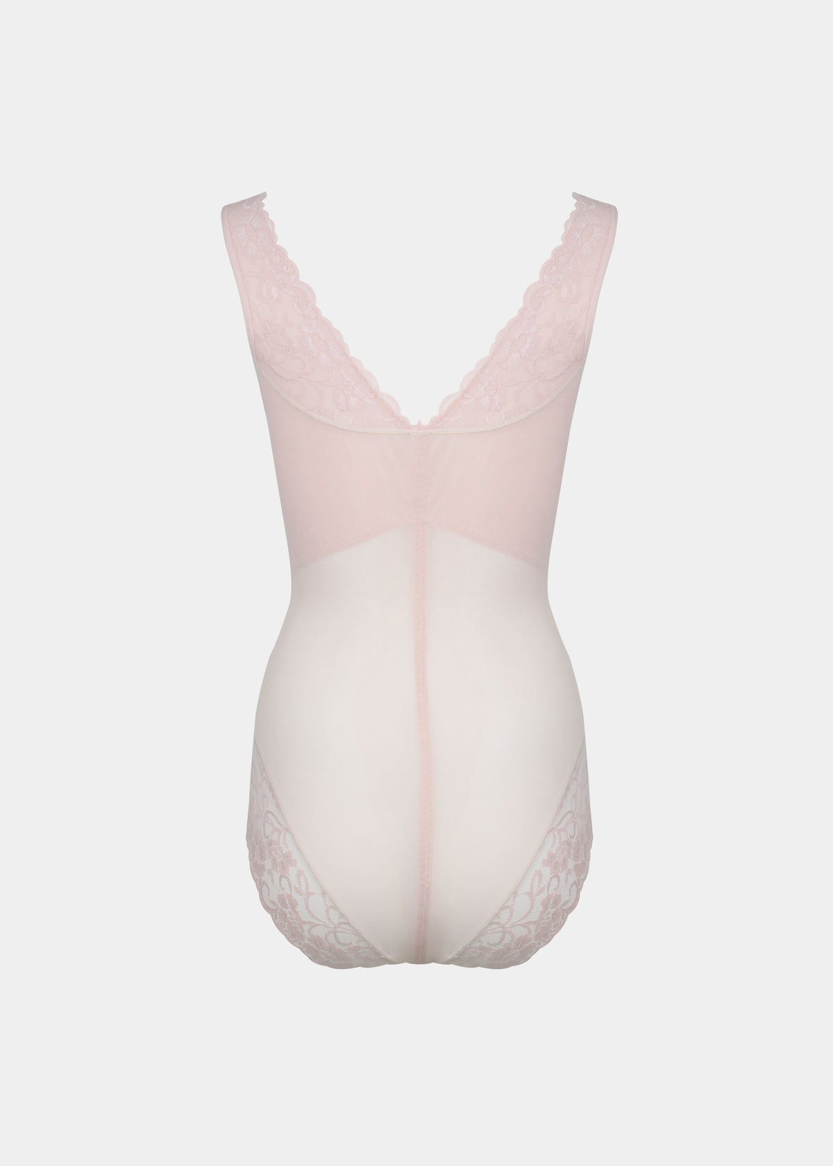 Light pink bodysuit on a white background