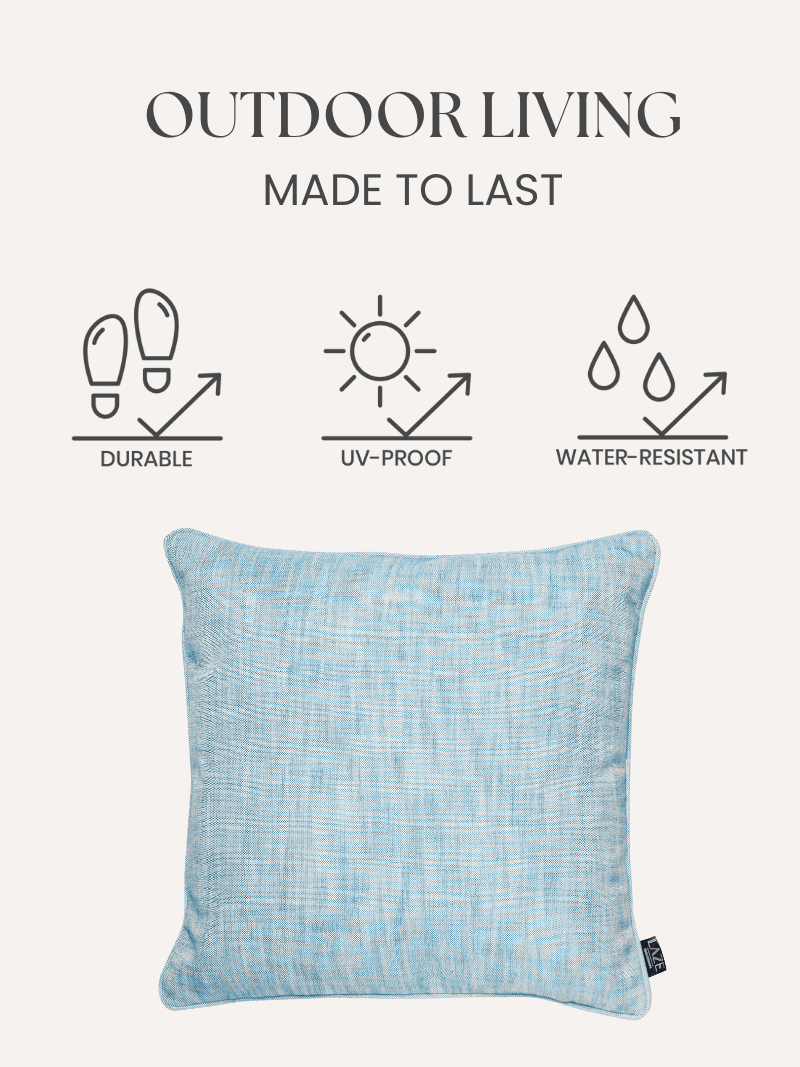 LAZE sierkussen 'Misty' aqua - diverse maten