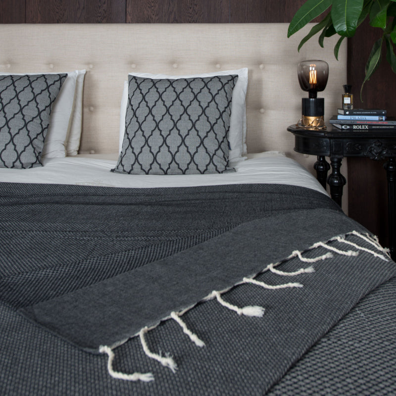 Kussen Arabesque - Zwart Antraciet - 55x55cm