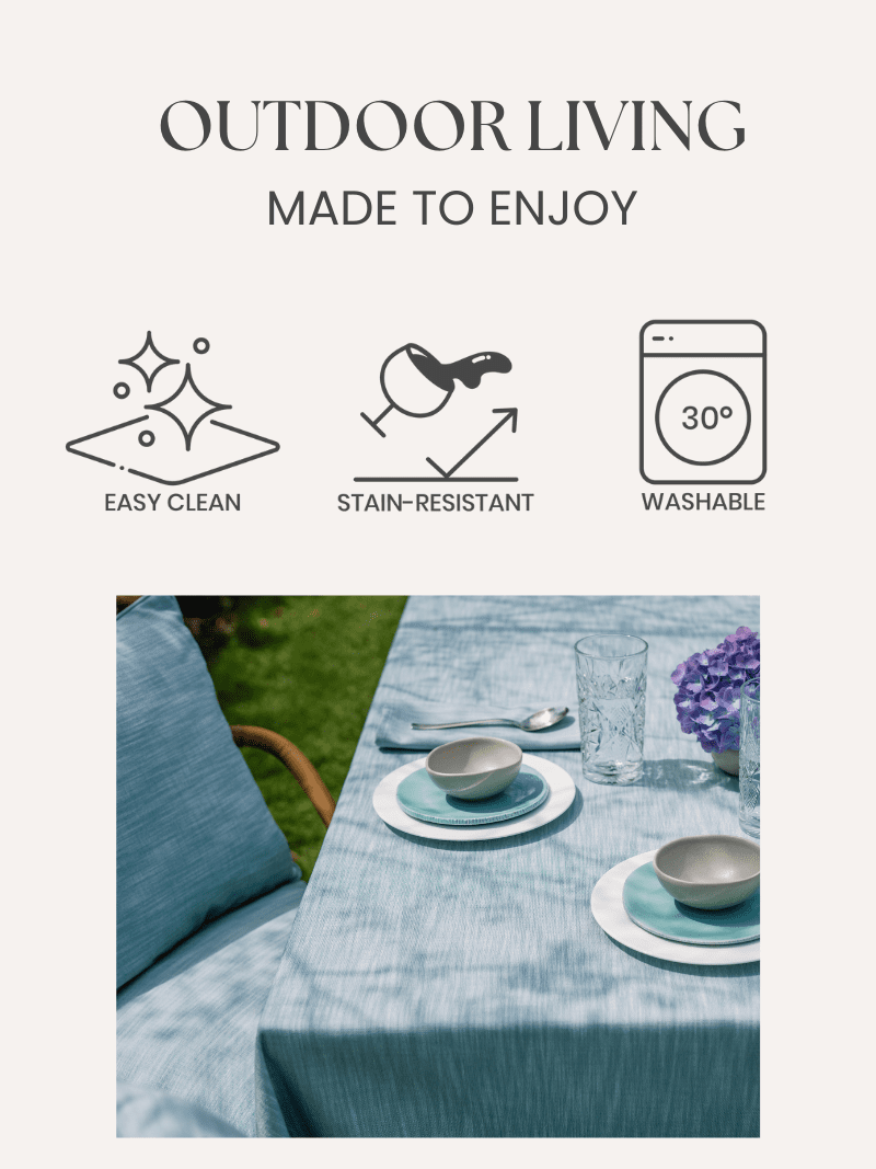 LAZE sierkussen 'Misty' aqua - diverse maten