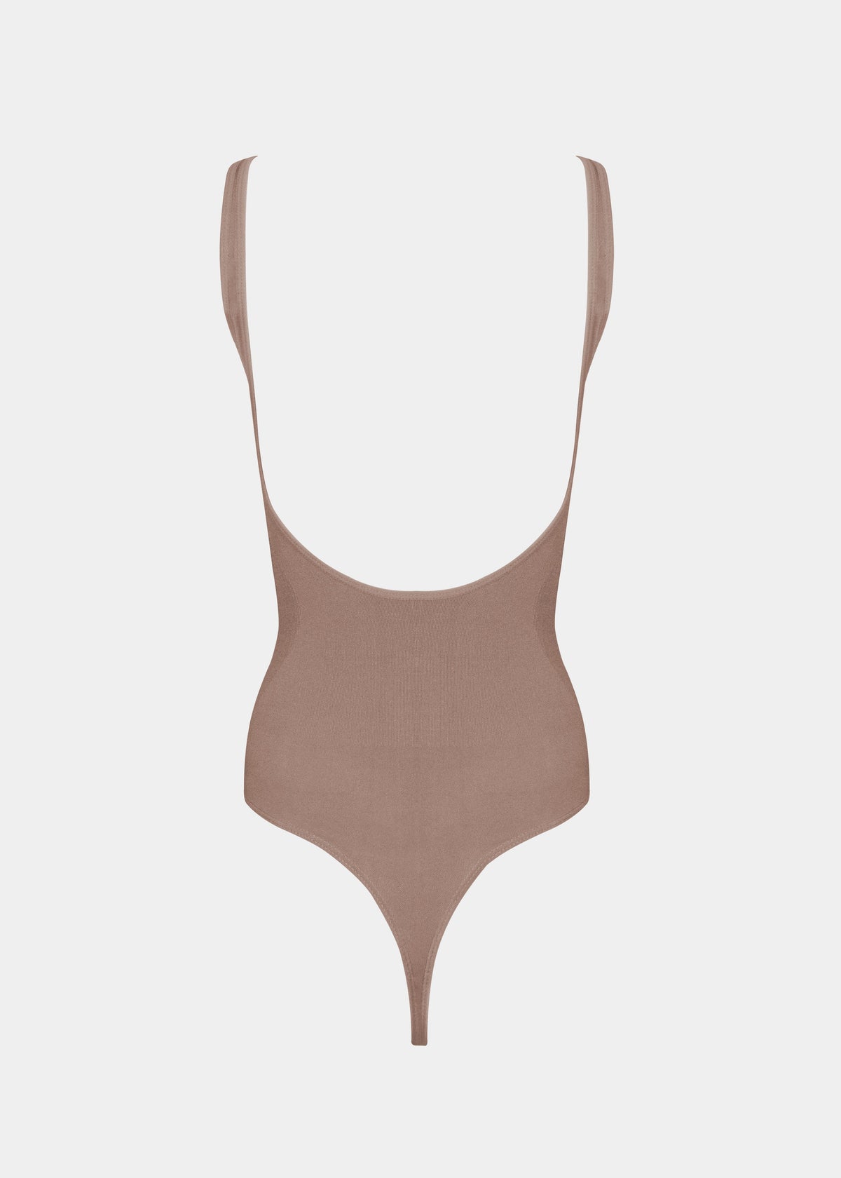 Light brown body with thin straps on a white background
