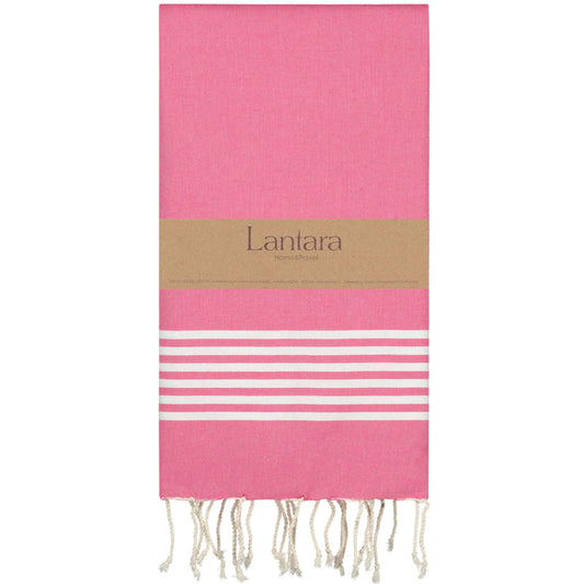 Hamamdoek Provence Fuchsia Roze | Gerecycled Katoen | 100x200cm
