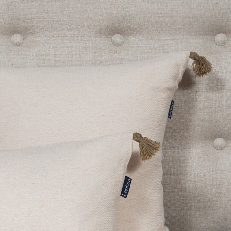 Kussen Pompons - Zand - 30x50cm