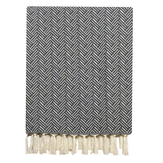 Plaid Deken Wol - Vienna - Dark Grey - 160x250cm