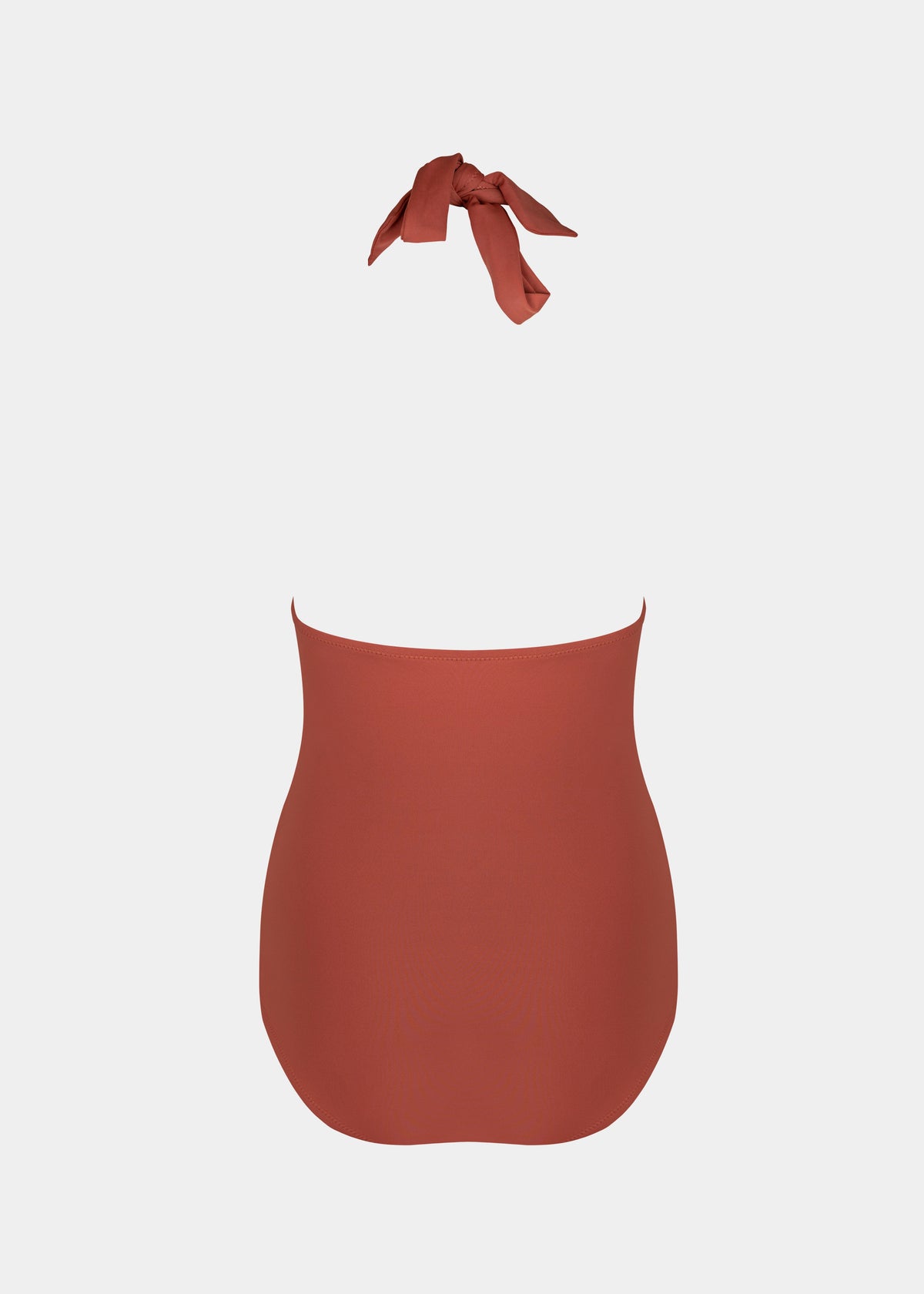Sunset Shaping Halter Swimsuit top with a bow on a white background