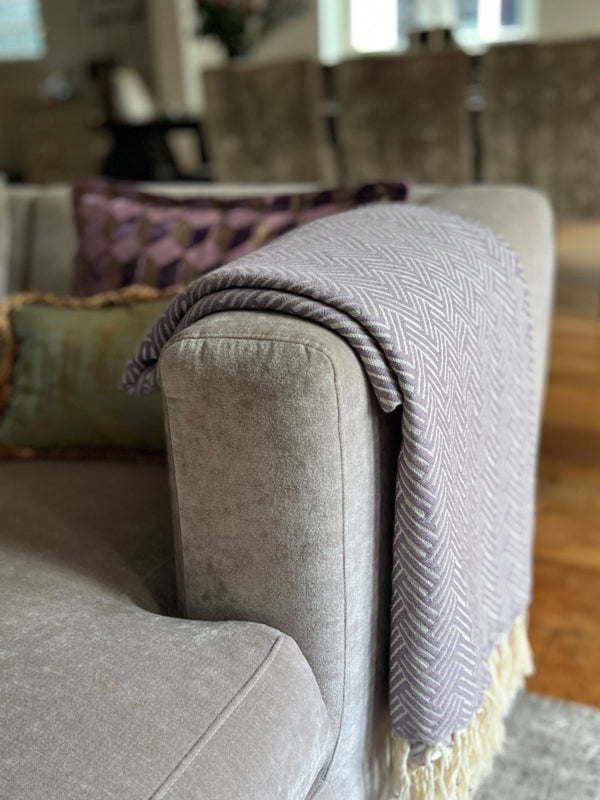 Plaid Deken Wol - Vienna - Mauve - 160x250cm