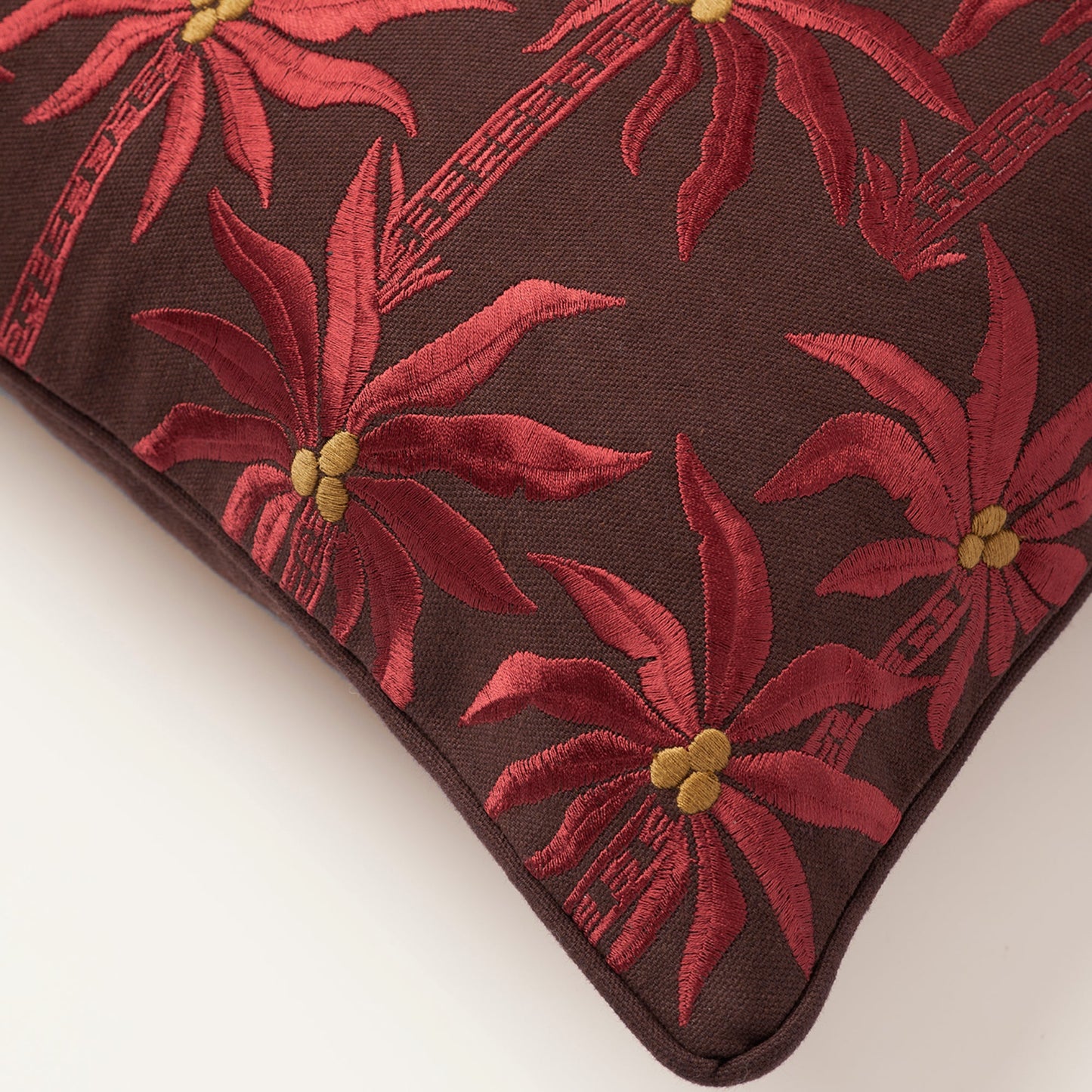 Cushion Laura Chocolate & Coral