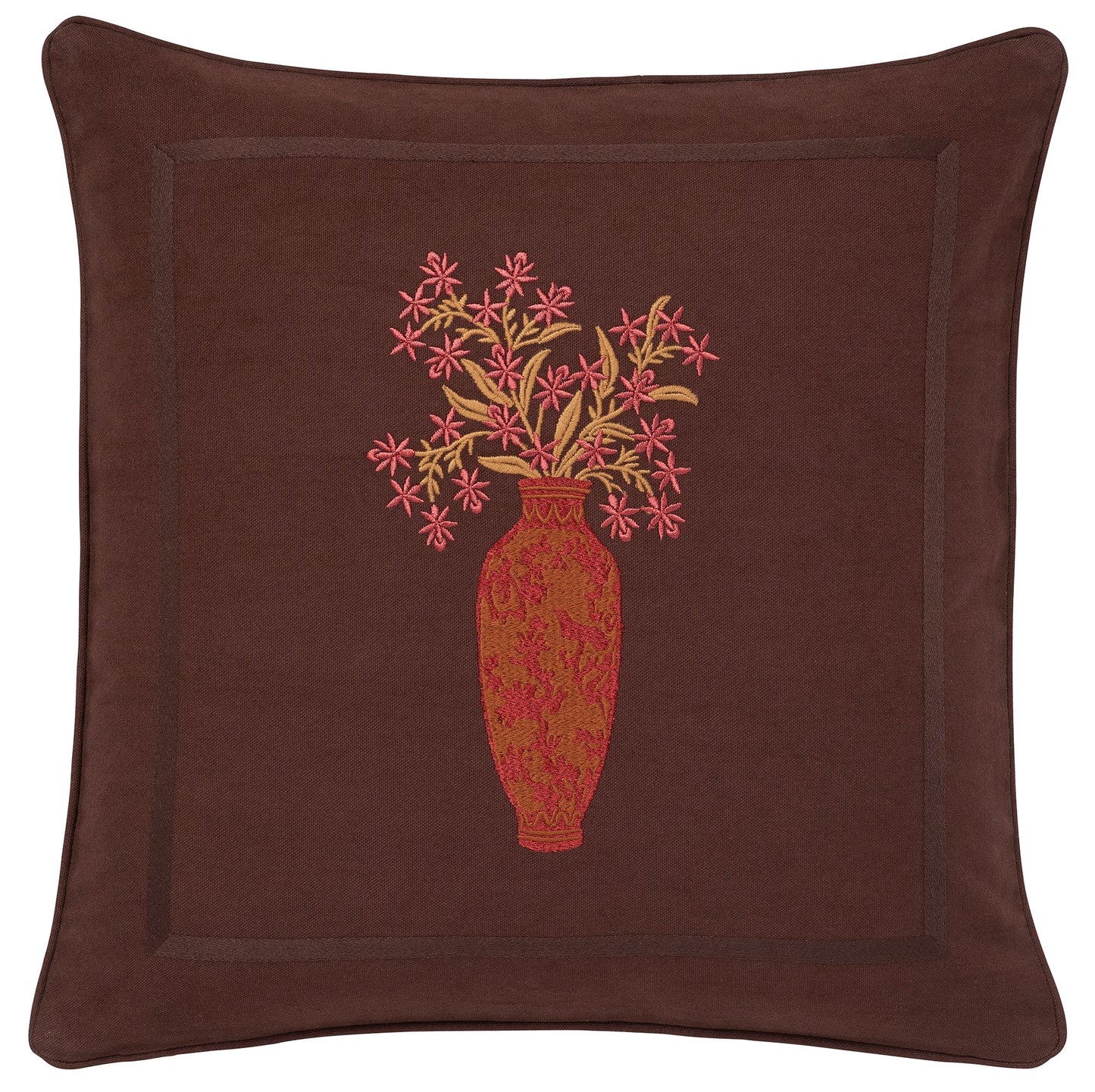 Cushion Rumi Chocolate & Pink