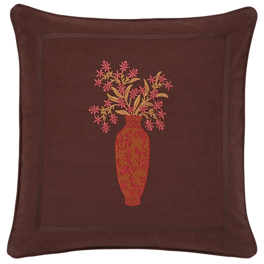 Cushion Rumi Chocolate & Pink