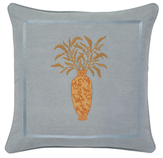 Cushion Rumi Smokey Blue & Caramel