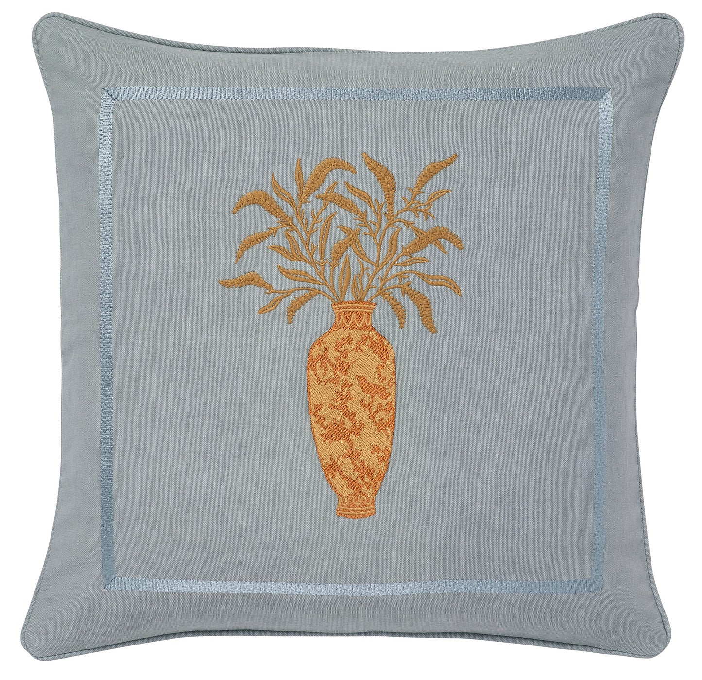 Cushion Rumi Smokey Blue & Caramel