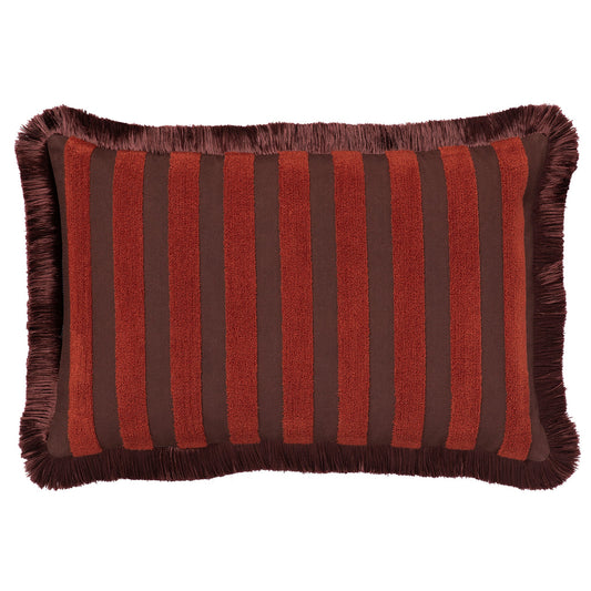 Cushion Jackie Chocolate & Coral