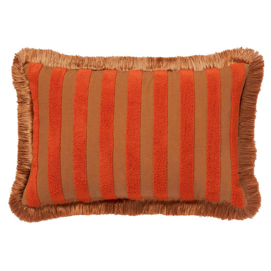 Cushion Jackie Coral & Caramel