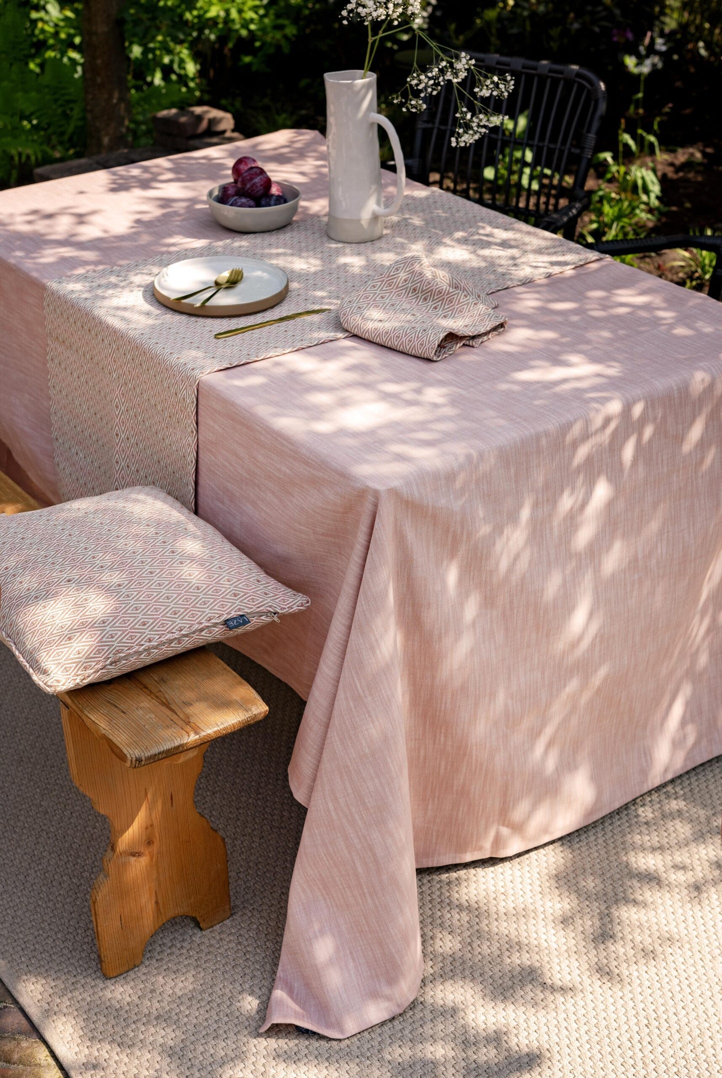 LAZE sierkussen 'Diamond' roze - diverse maten