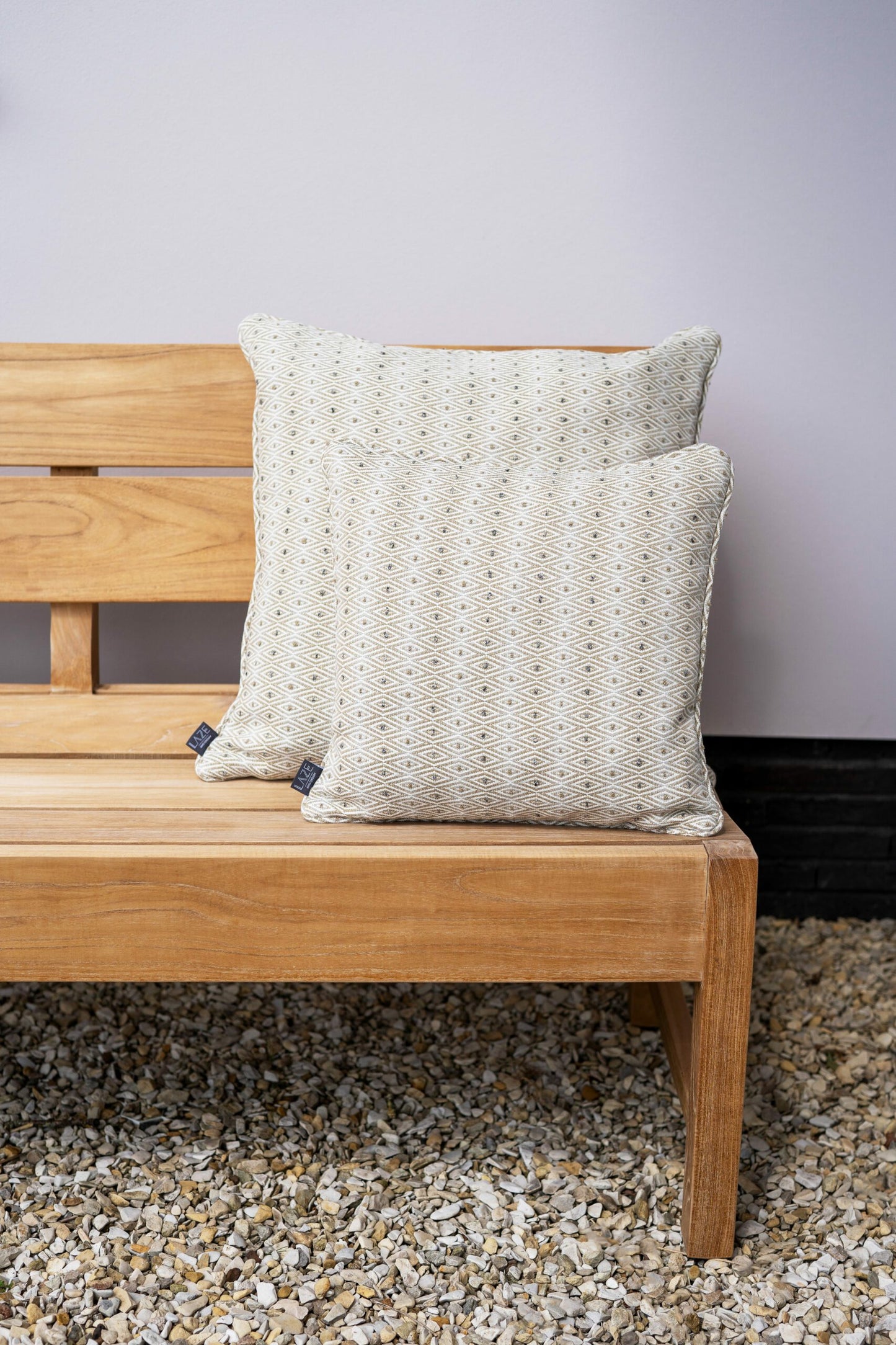 LAZE sierkussen 'Diamond' beige - diverse maten