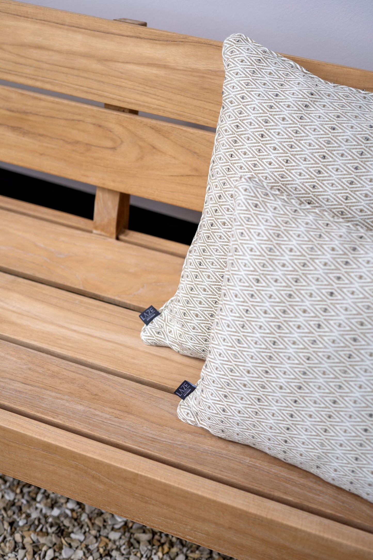 LAZE sierkussen 'Diamond' beige - diverse maten