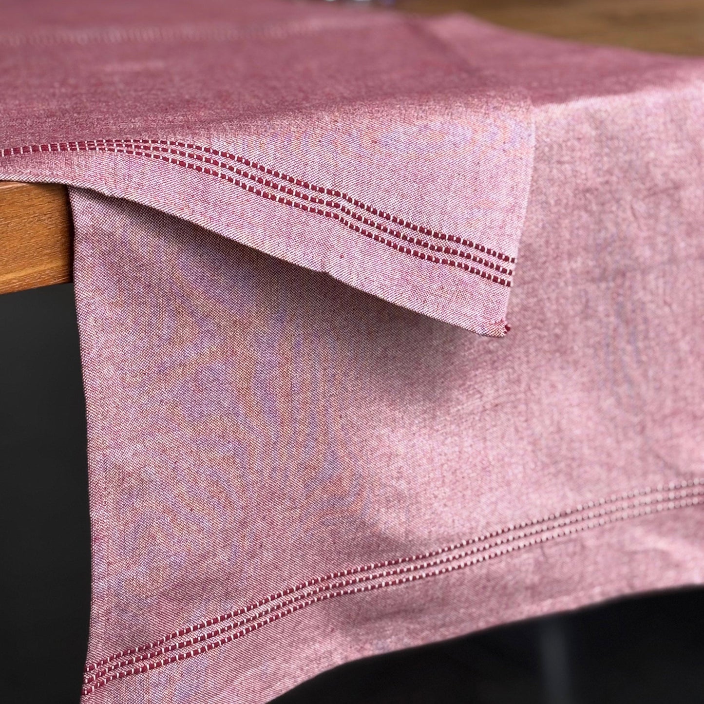 Tafelkleed - Katoen - Bordeaux rood - 150x300cm