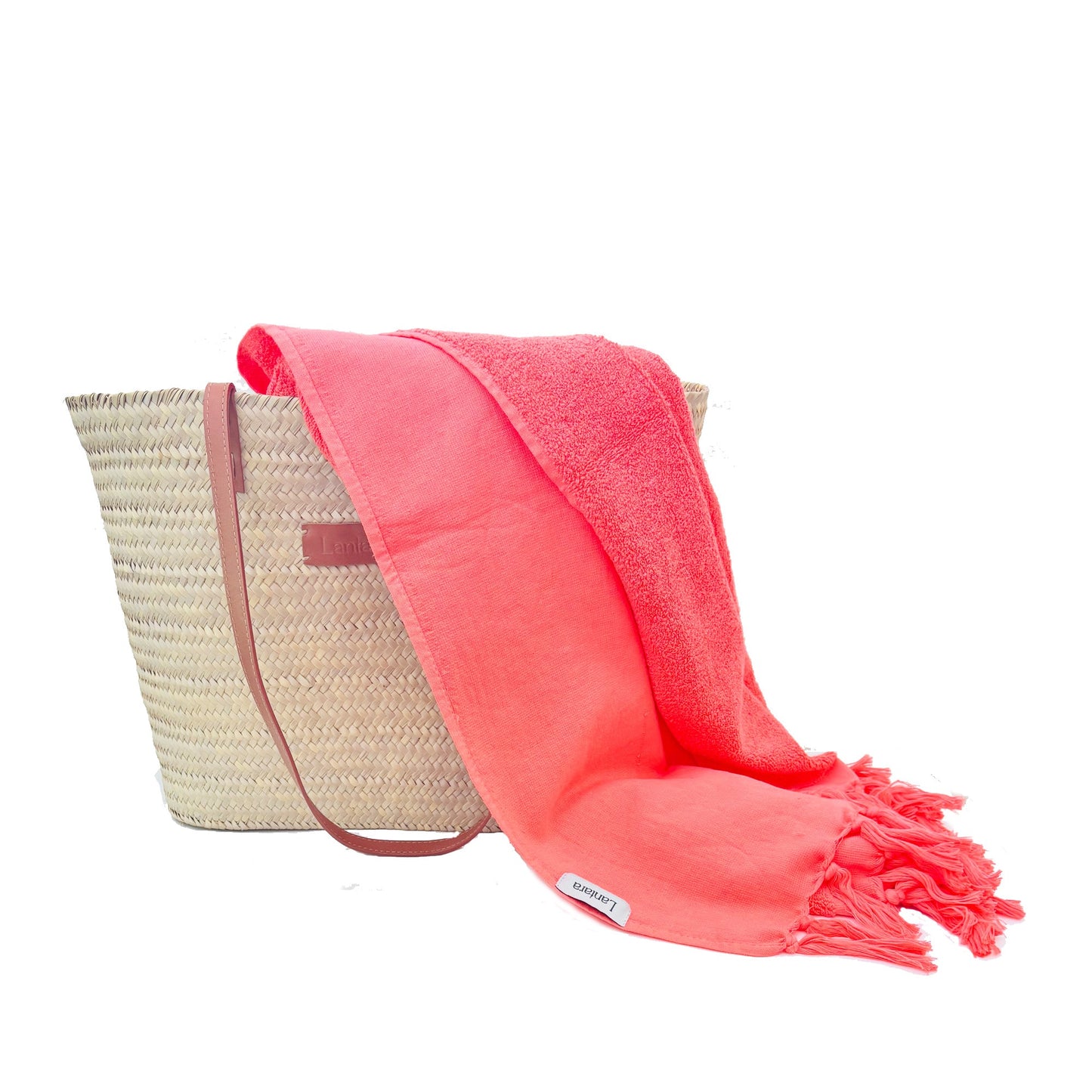 Hamamdoek Badstof - Coral - 90x206cm