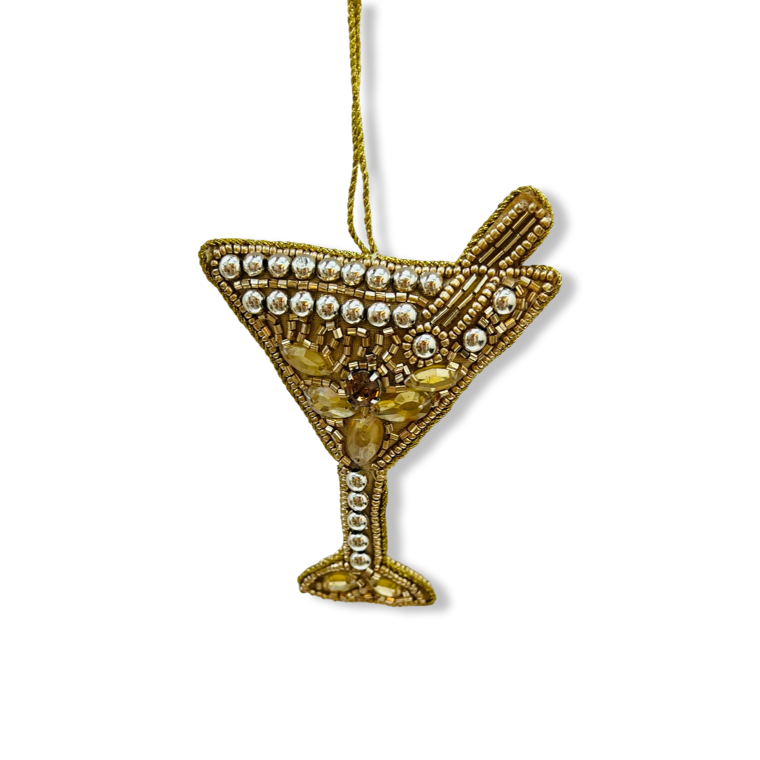 Kerst Hanger - Kralen - Cocktail Glas