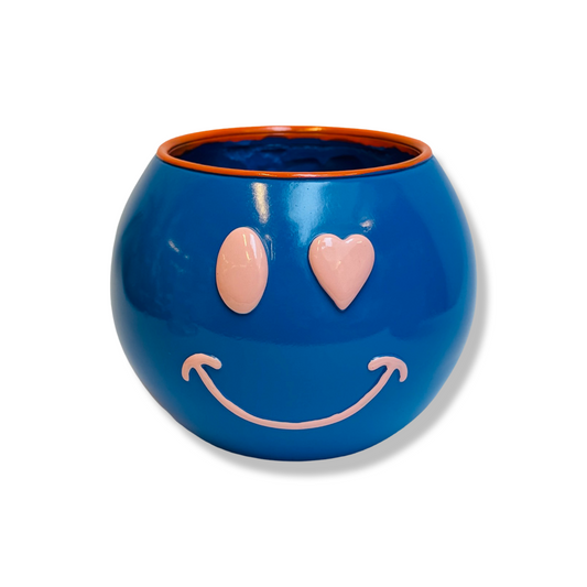 Smiley Pot - Blauw/ Roze/ Oranje