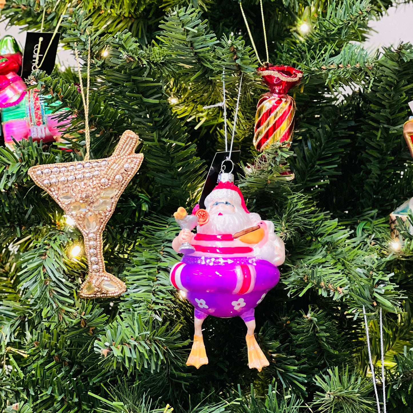 Kerst Hanger - Kralen - Cocktail Glas