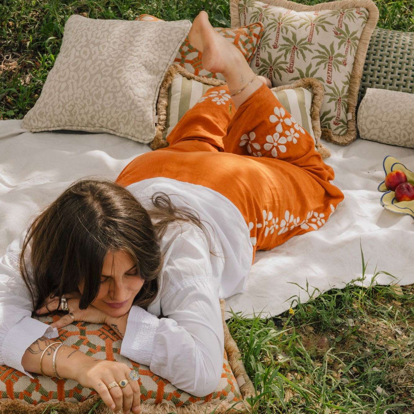 Bolster Maya Sand & Ecru