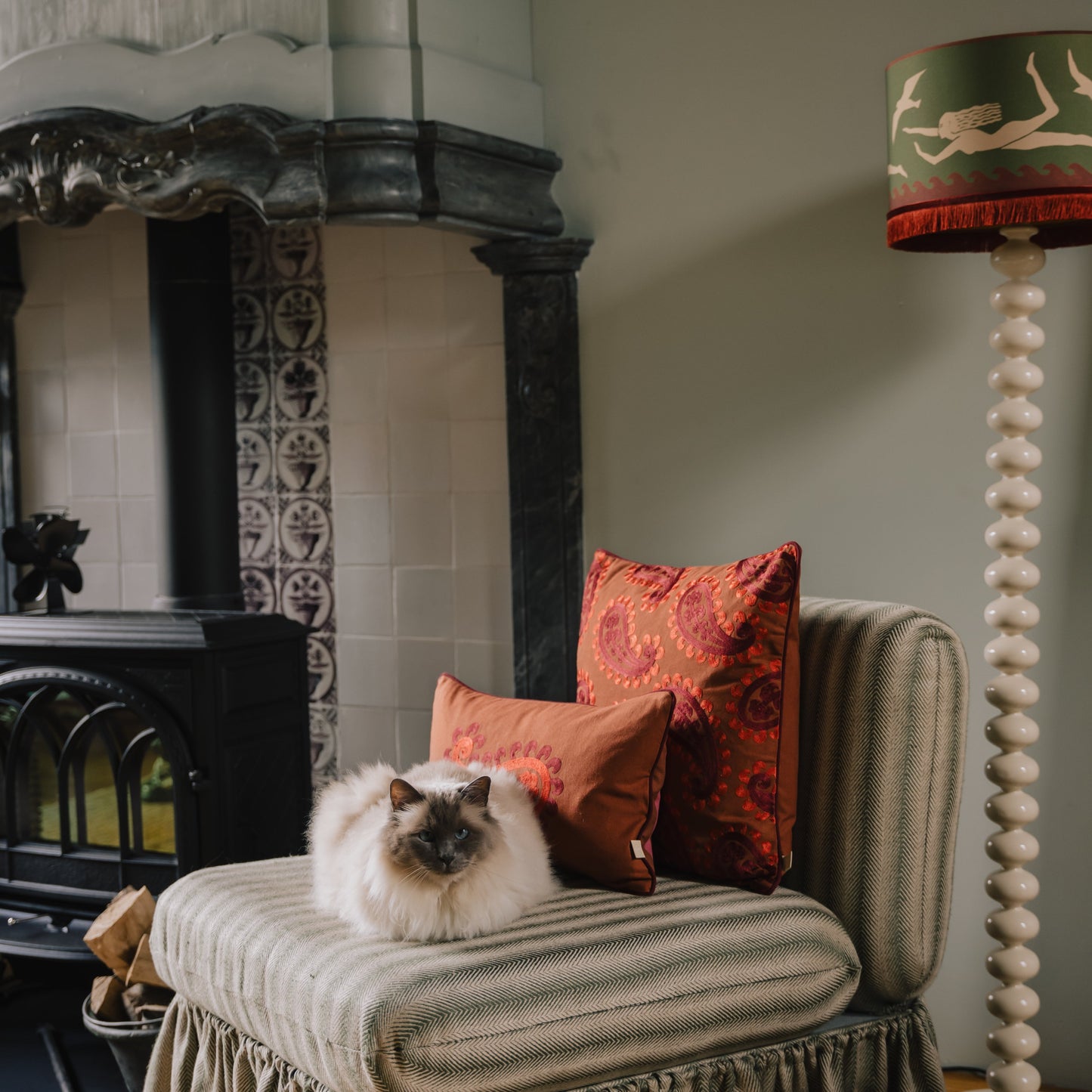 Cushion Siena Bloom Spice & Coral