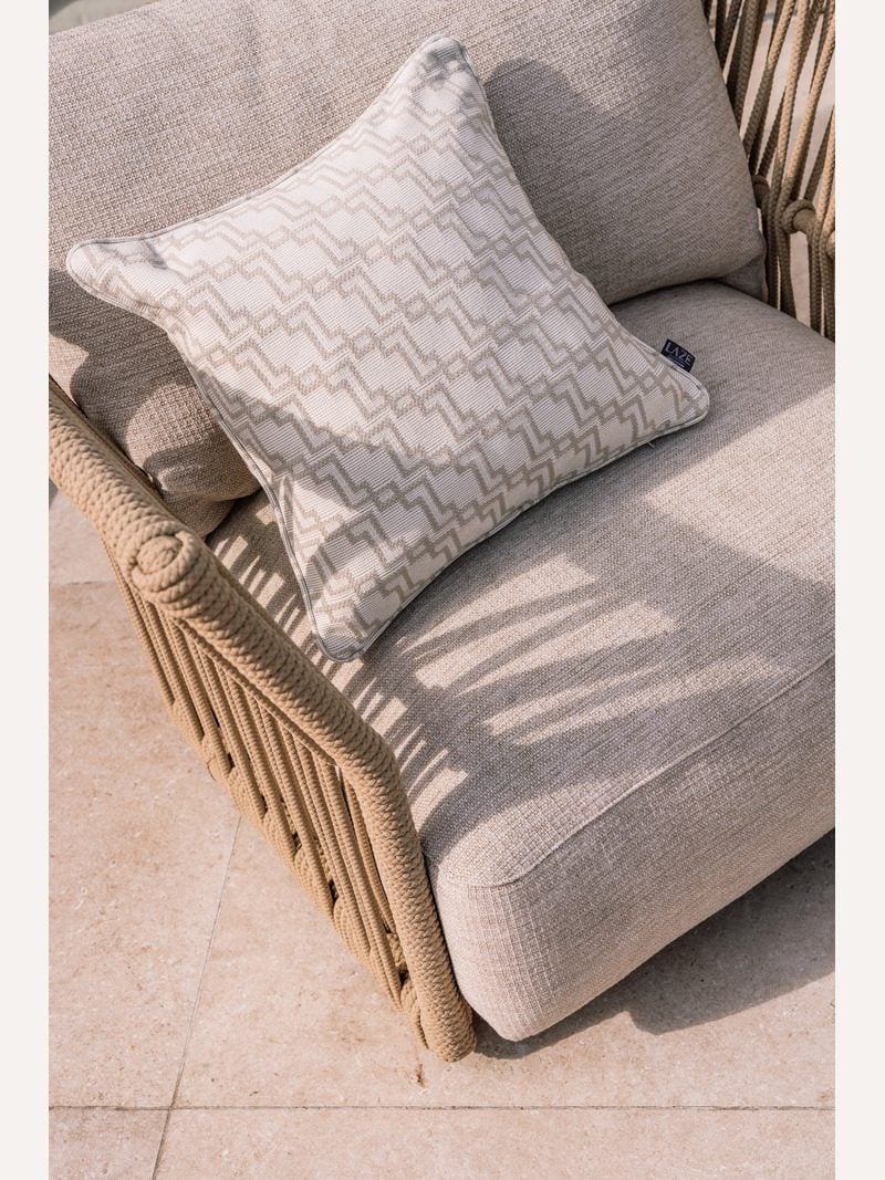 LAZE sierkussen 'Geo' beige - diverse maten