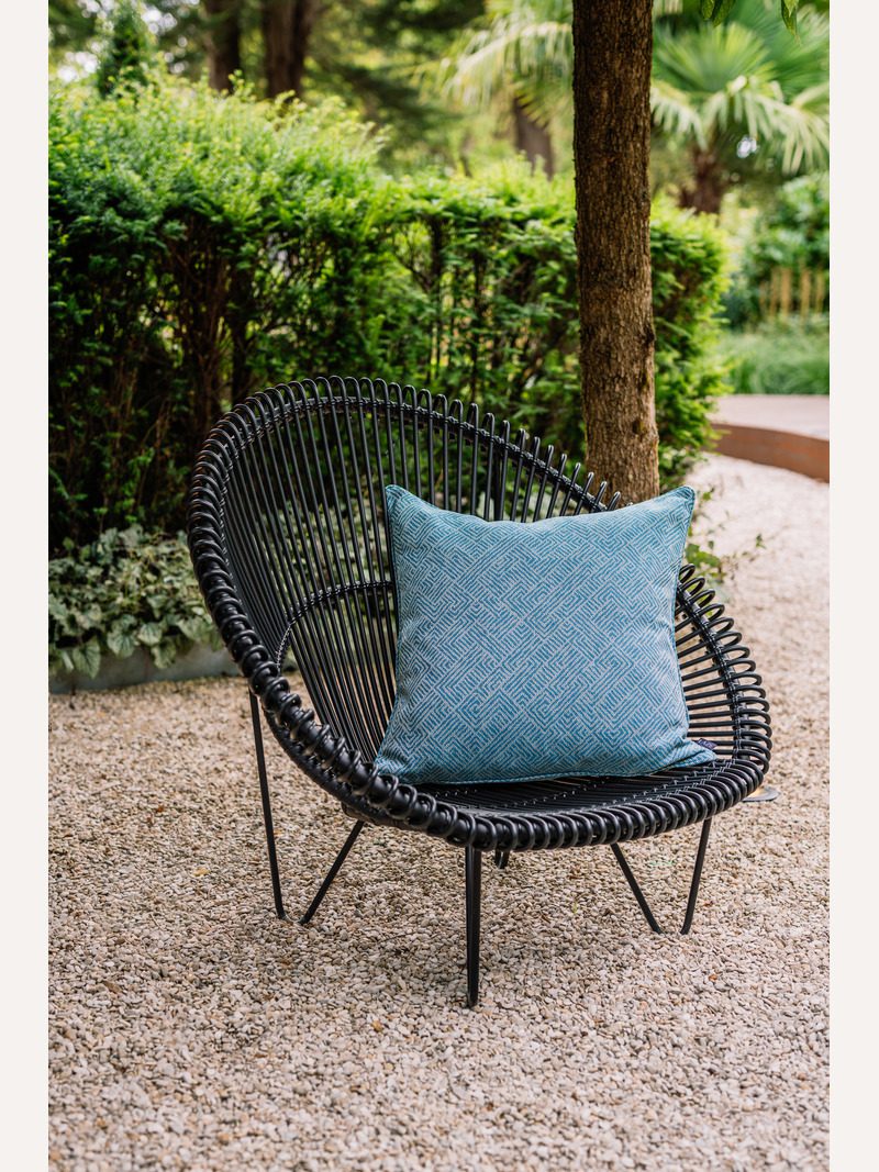 LAZE sierkussen 'Maze' aqua - diverse maten