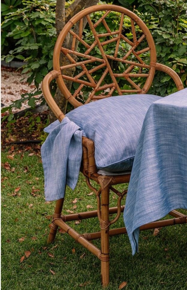 LAZE sierkussen 'Misty' blauw - diverse maten