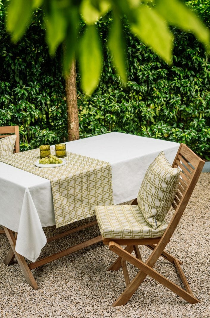 LAZE sierkussen 'Geo' groen - diverse maten