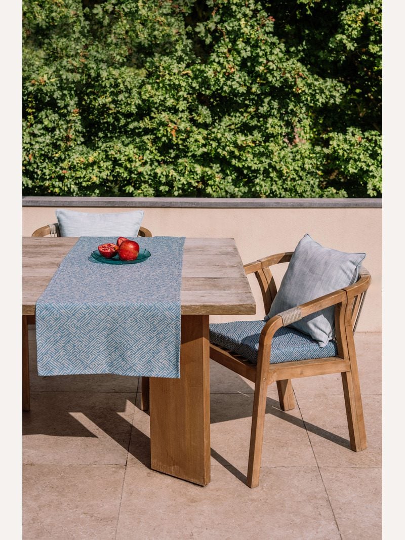 LAZE sierkussen 'Misty' aqua - diverse maten