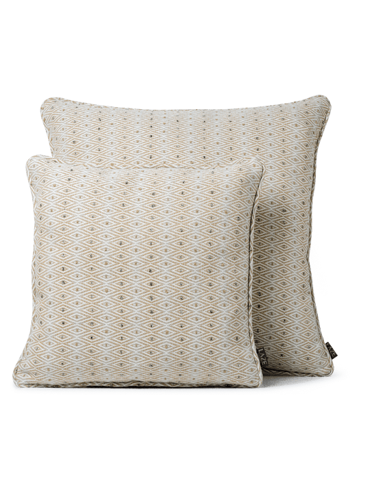 LAZE sierkussen 'Diamond' beige - diverse maten