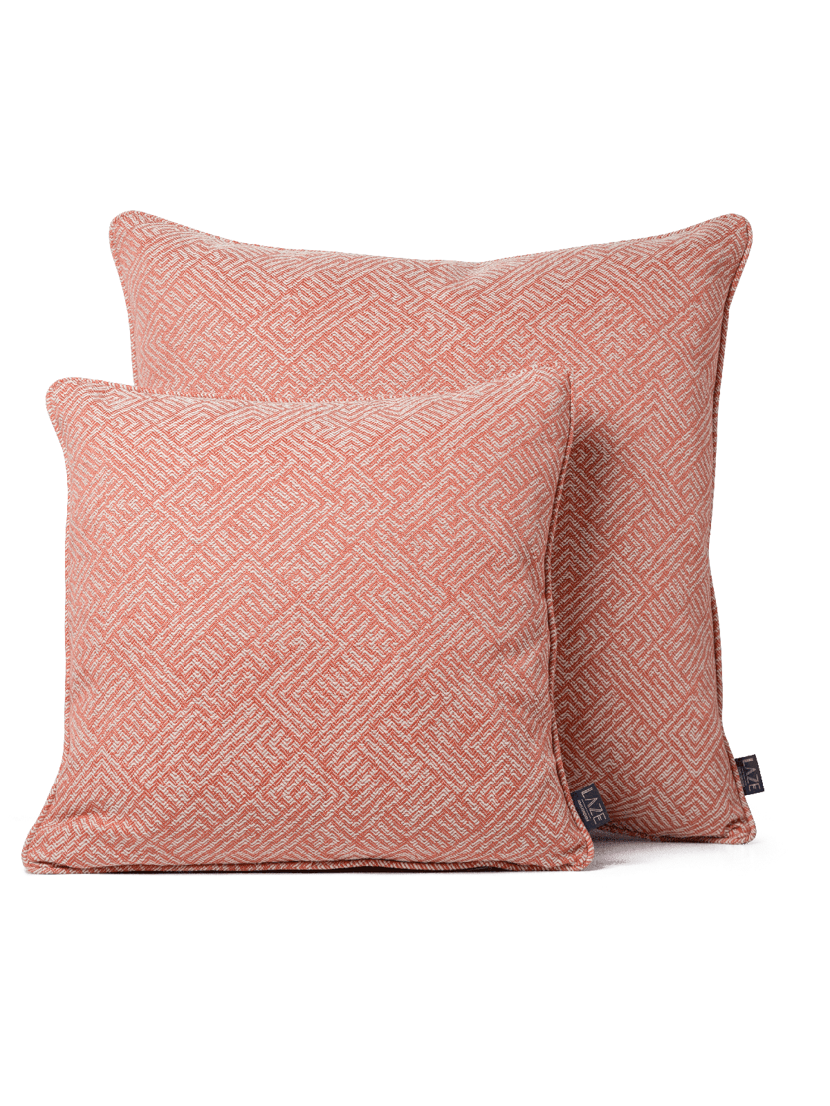LAZE sierkussen 'Maze' koraal - diverse maten