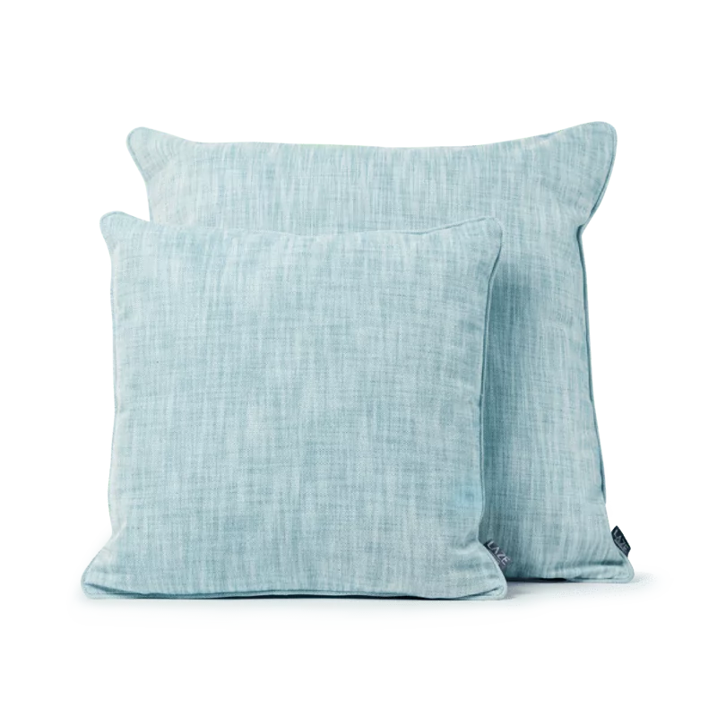LAZE sierkussen 'Misty' aqua - diverse maten