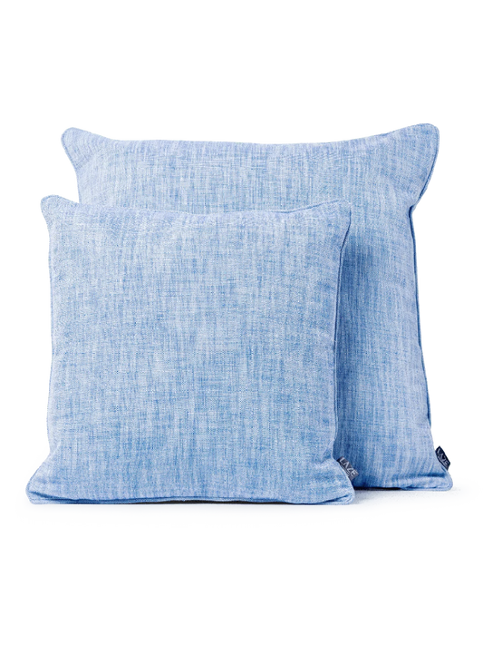 LAZE sierkussen 'Misty' blauw - diverse maten