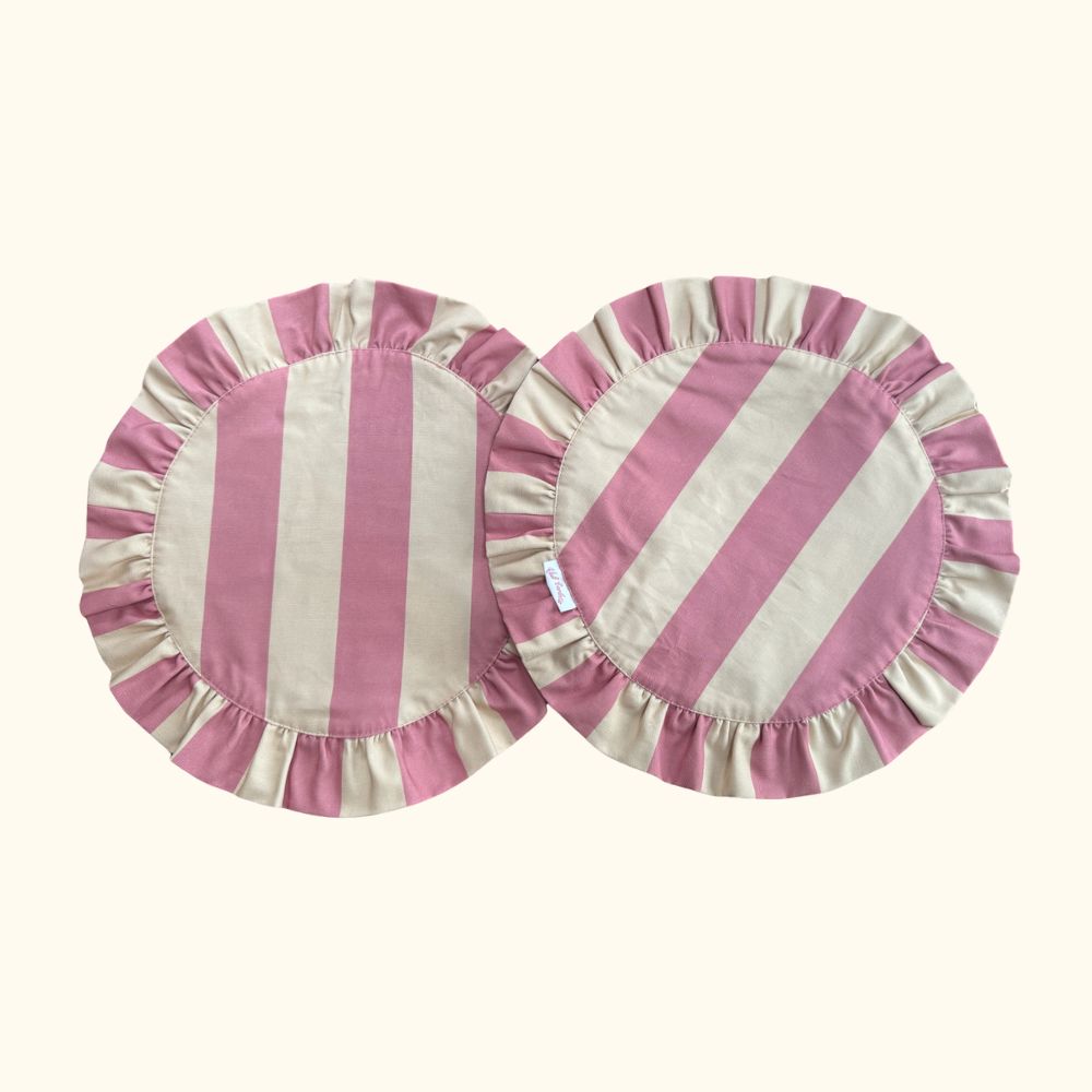 Darcy Placemat pink/beige stripes