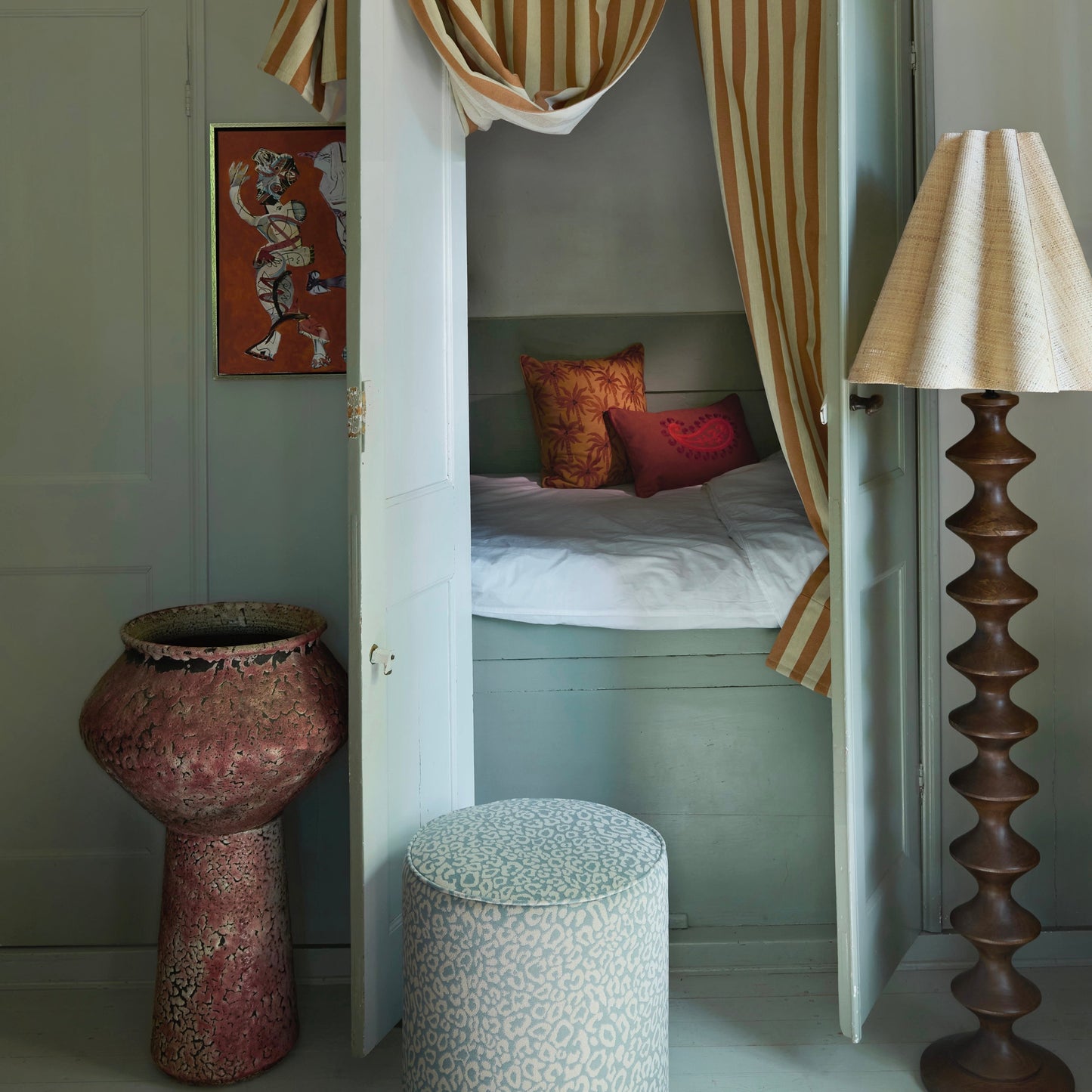 Double sided cushion Siena Spice & Coral