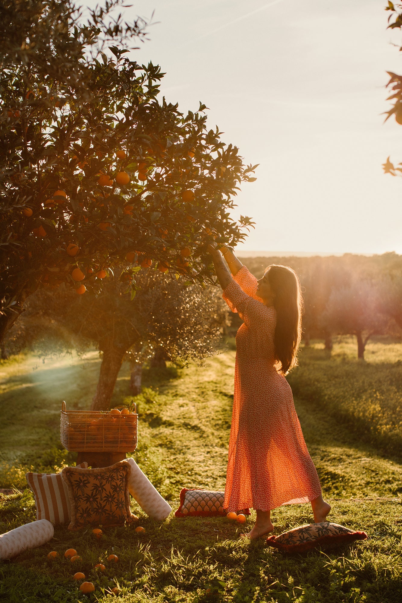 Double sided cushion Laura Moss & Caramel x Jackie Caramel & Ecru