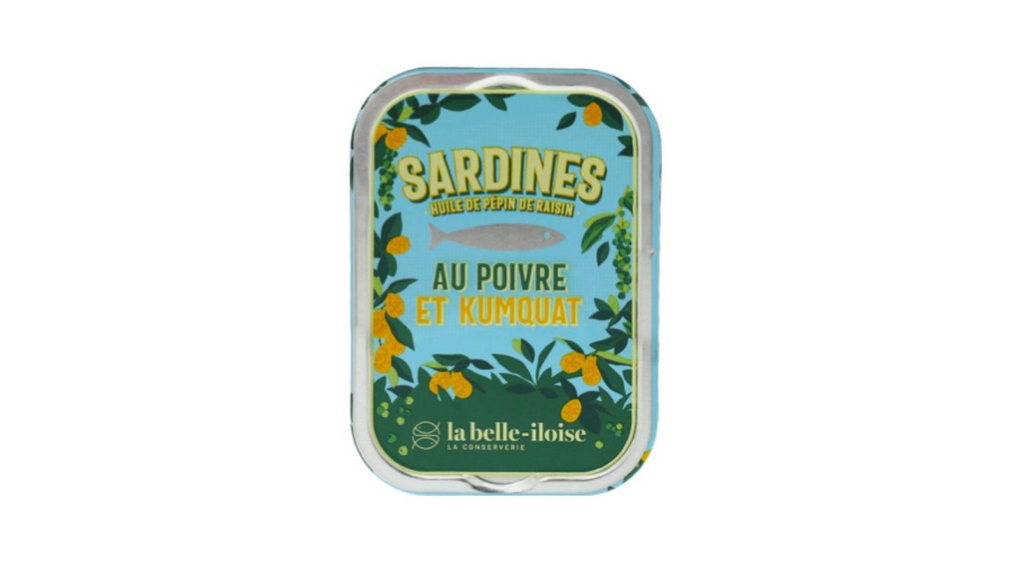 LBI - Sardines in druivenpitolie, groene peper en kumquat