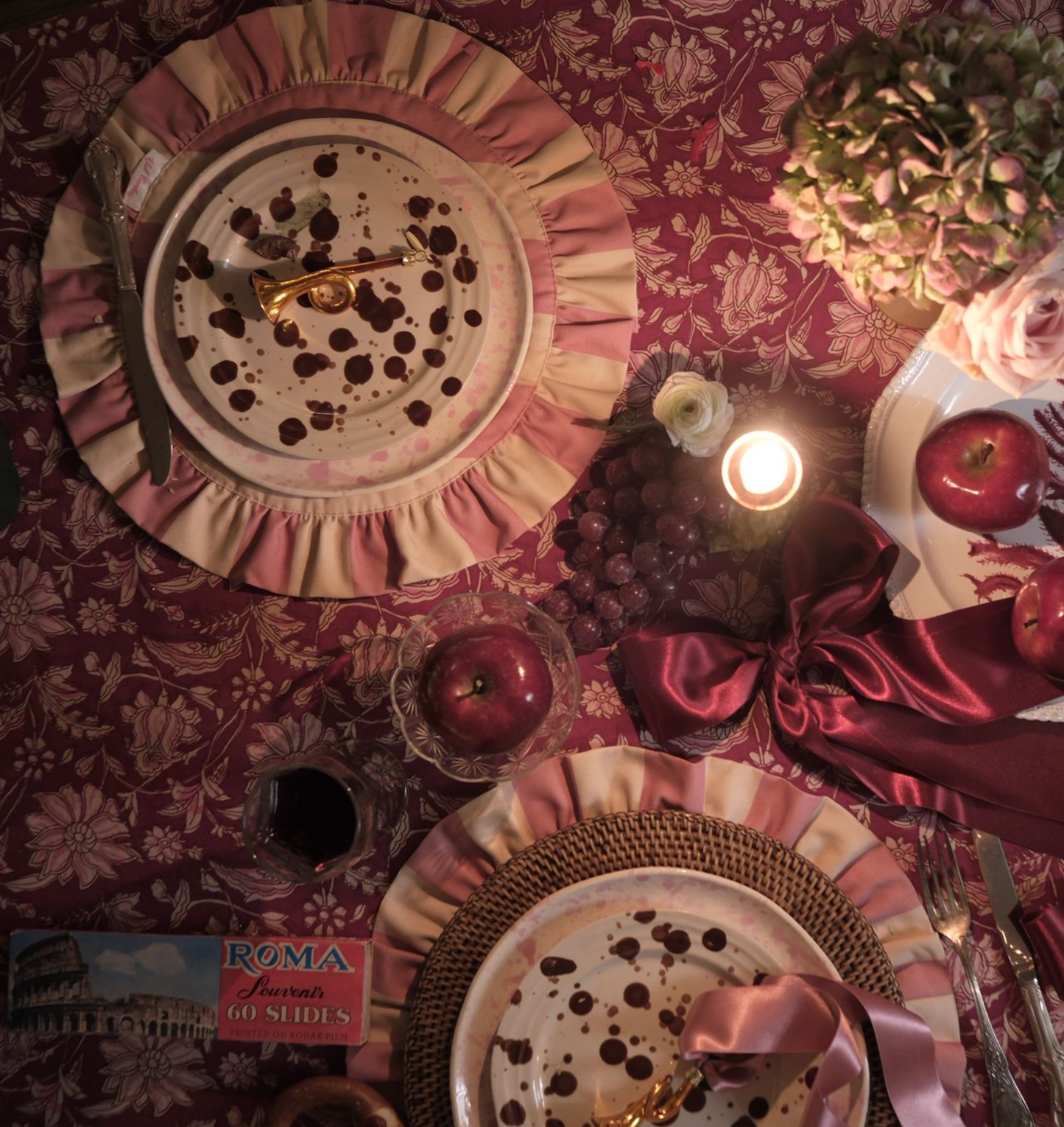 Darcy Placemat pink/beige stripes