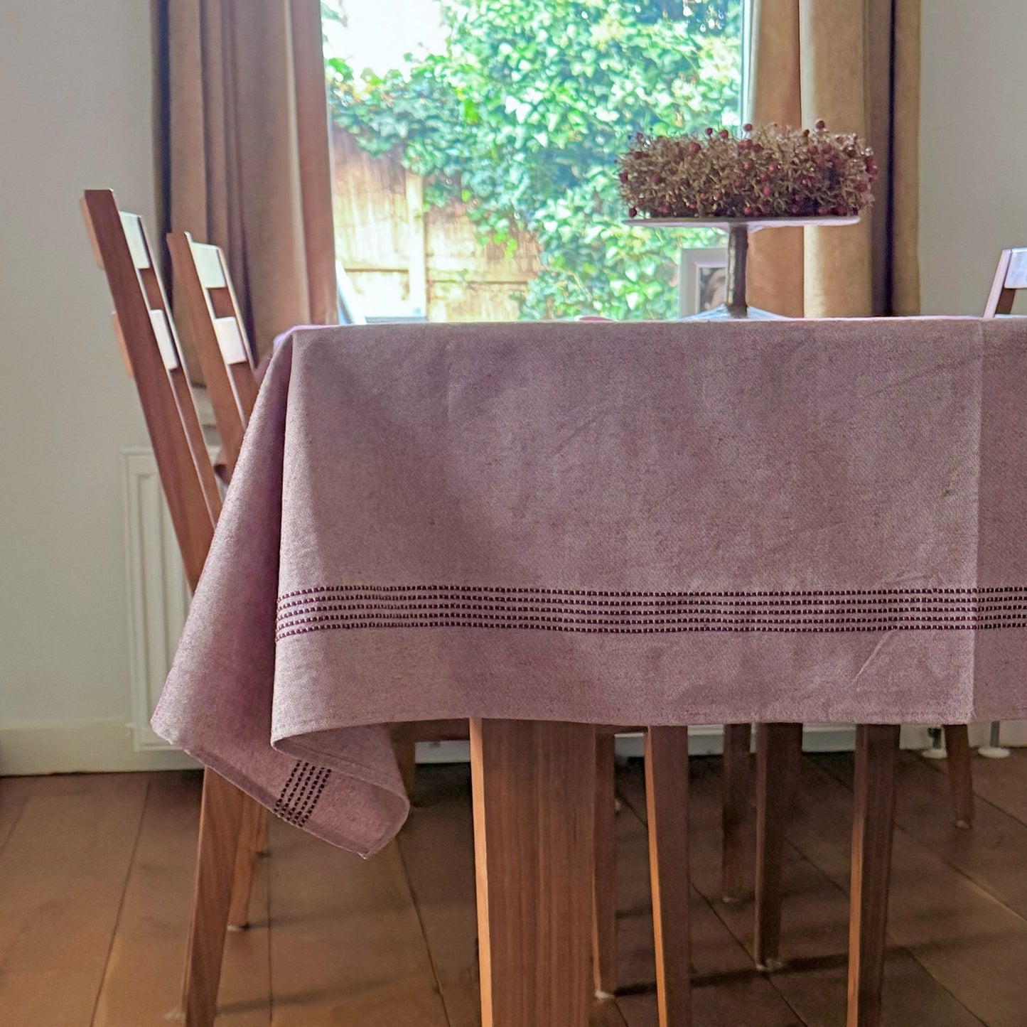 Tafelkleed - Katoen - Bordeaux rood - 150x300cm